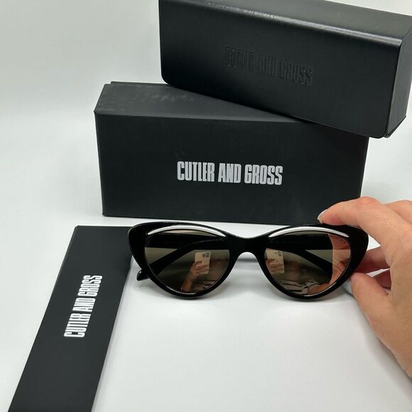 BRAND NEW CUTLER AND GROSS CG1321S 003 Black Brown Women Sunglasses main image 4
